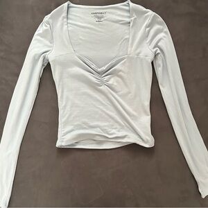 Harper Light Blue Long Sleeve Blouse